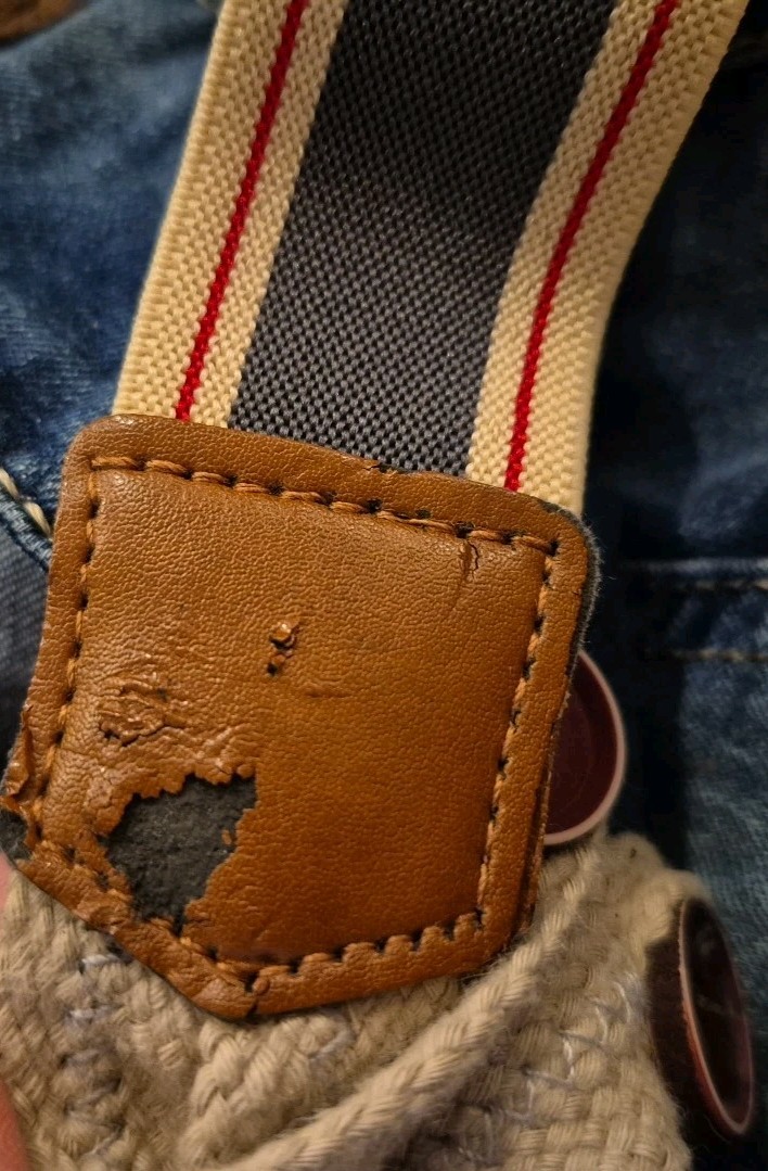 Nwt German Trachten Modern Denim Lederhosen 34″ Waist w/Suspenders Oktoberfest