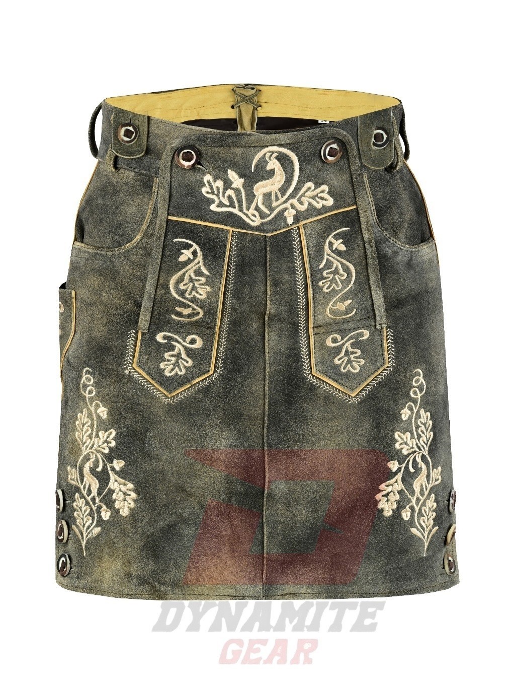 German Bavarian Traditional Lederhosen Hand Crafted Women Skirt