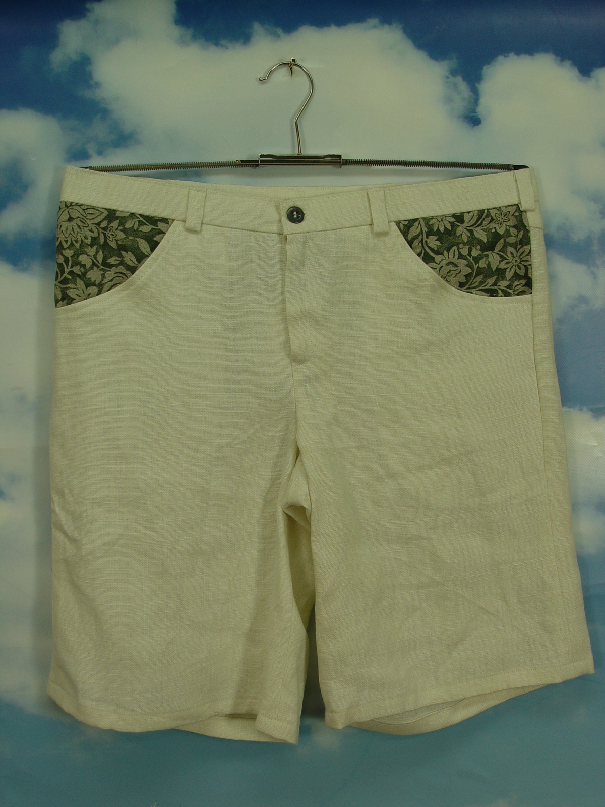 Upcycled men’s shorts short traditional hot pants linen UCS001 size 54