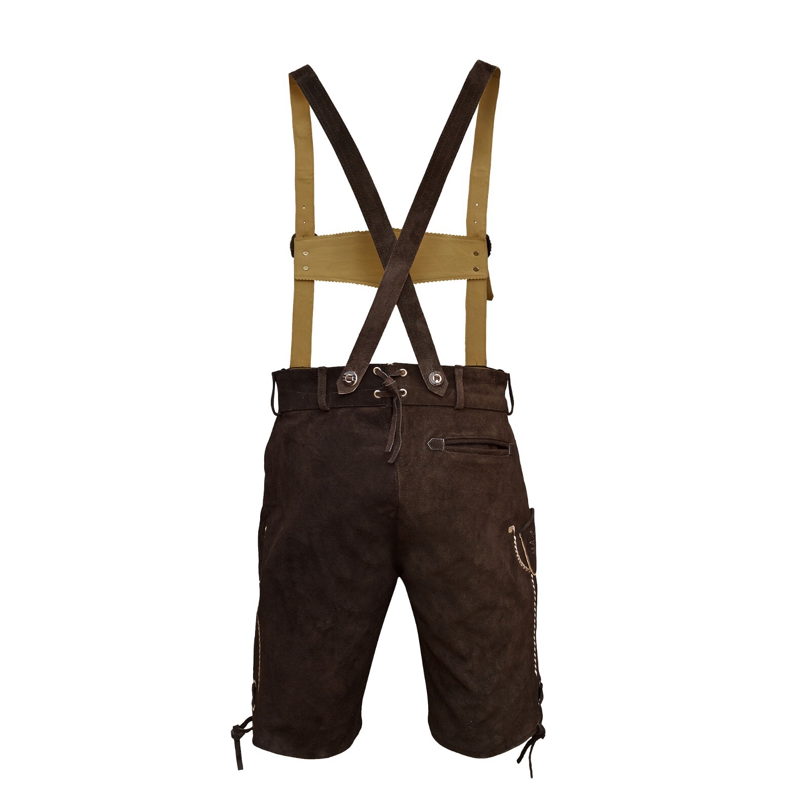 Suede Leather Lederhosen Porche German Costume Men Bavarian Oktoberfest Outfit