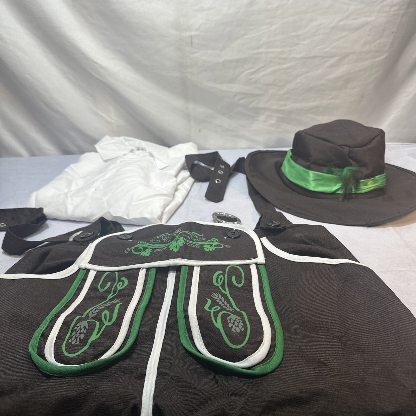 Mens Oktoberfest LG Bavarian Lederhosen Beer Fest Bavarian German 3 PC