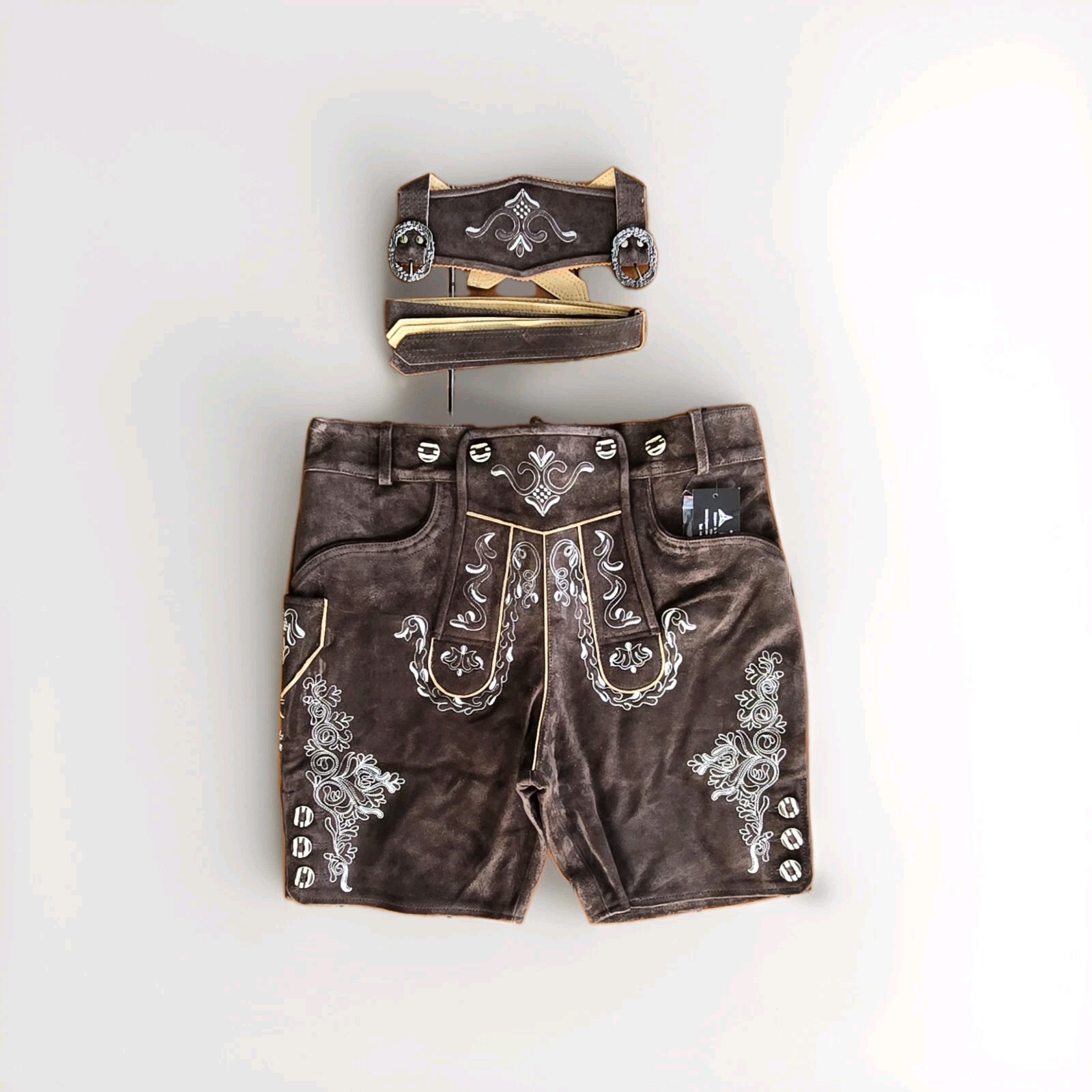 Lederhose Herren Trachten Lederhose bavarian Lederhose mit Hosenträger Gr,46-64