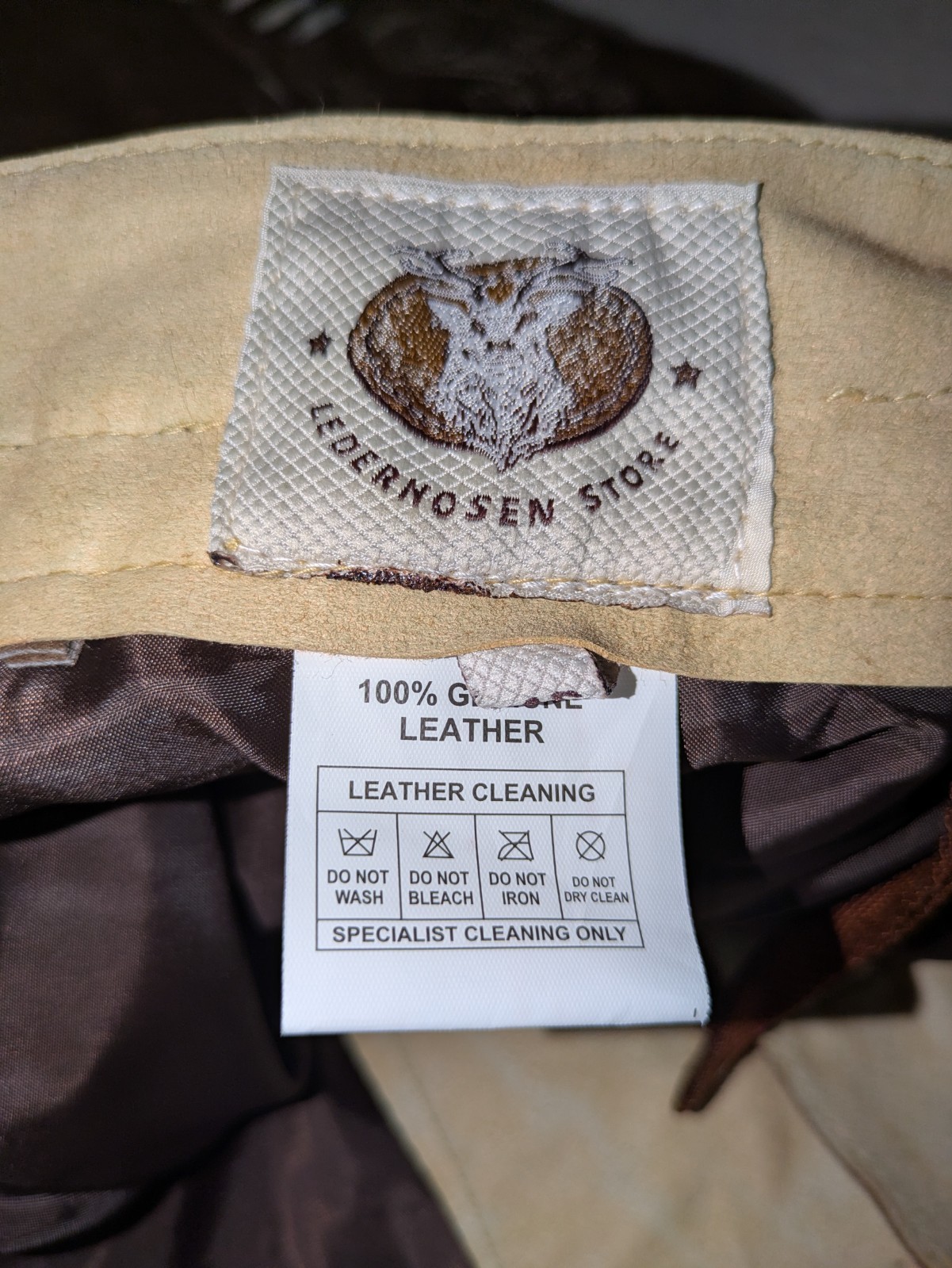 Men’s Bavarian Leather Lederhosen – Med/Dark Brown – US size 30 – NEW