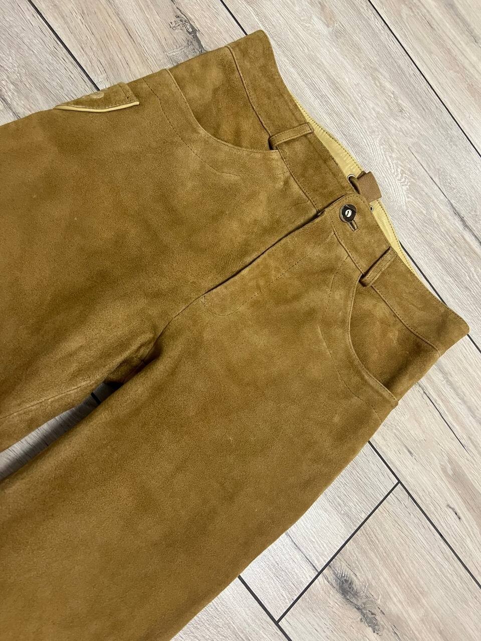 Men Der Wildschutz Leather Trachten Loden 3/4 pants Oktoberfest National 33×18