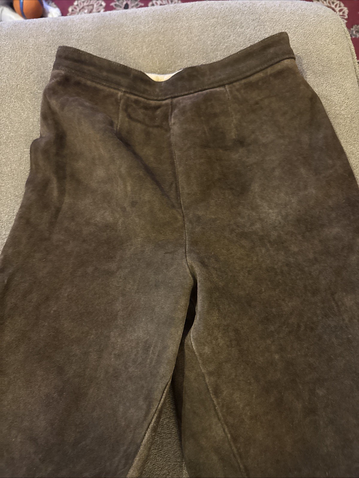 Vintage German Lederhosen Sz 38 THICK Suede Leather Kniebund Shorts (TD)