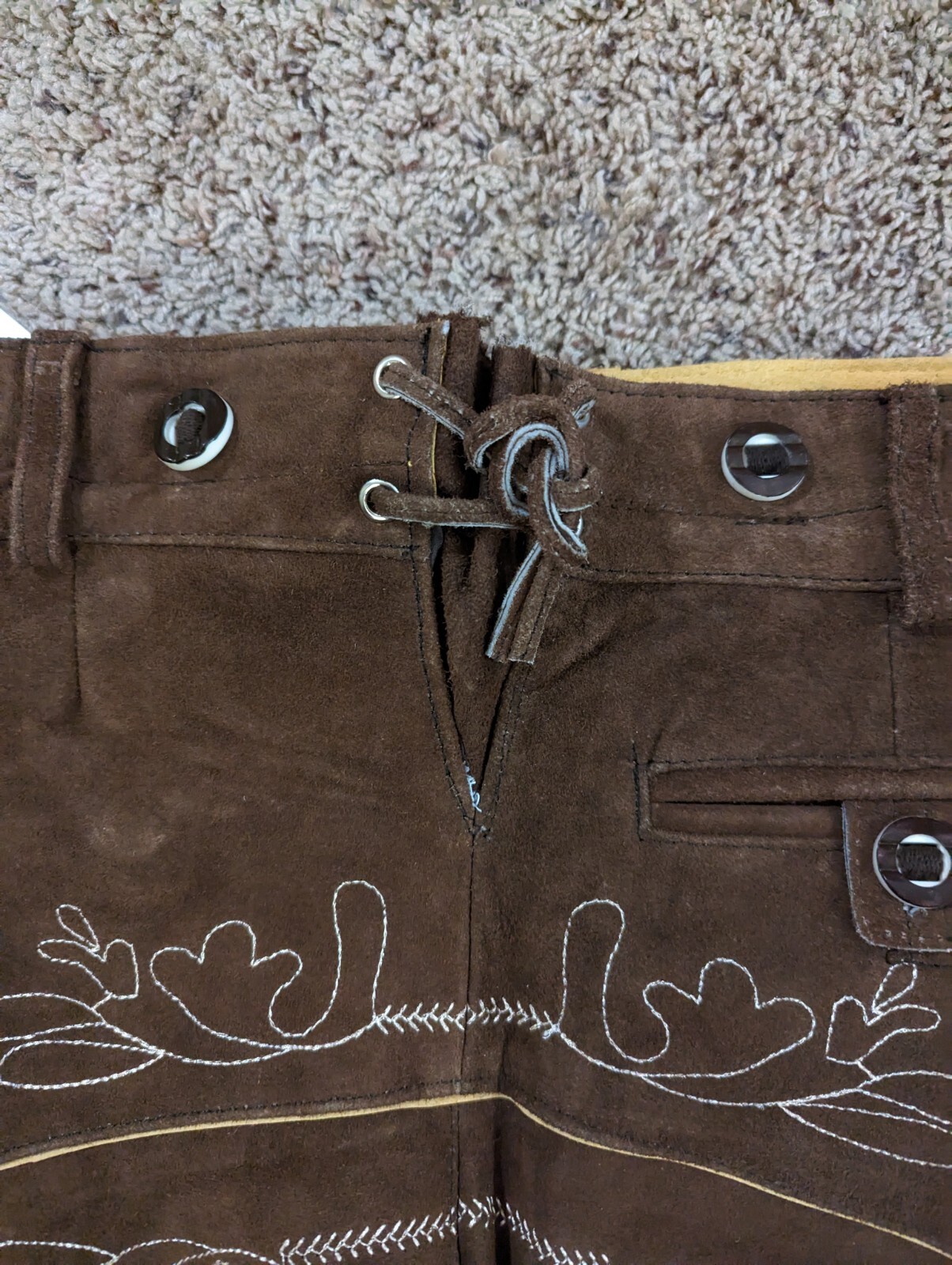 NWT Gaudi Leathers Mens Size 46 Brown Leather German Lederhosen