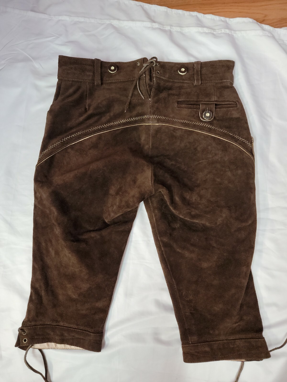 Lederhosen4U Men Genuine Leather Authentic German Lederhosen Dark brown 50 #C3