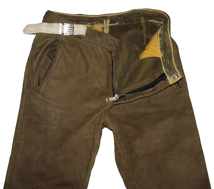 Men’s Trachten Knee-Length Lederhosen / Trachten Trousers In Olive Green Size 44