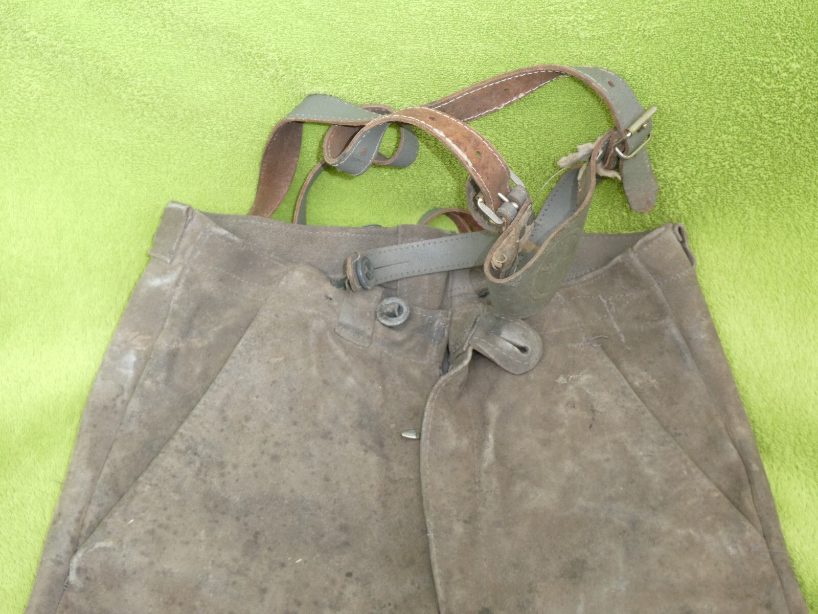 Old children’s costume leather pants knee band leather pants No. 91