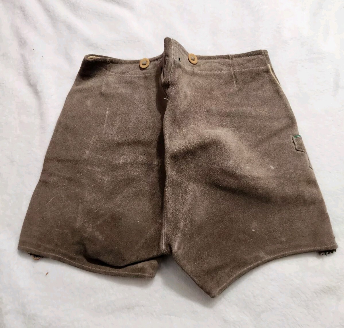 LEATHER LEDERHOSEN HANDCRAFTED SHORTS PANTS MADE IN AUSTRIA 28 INCH WAIST