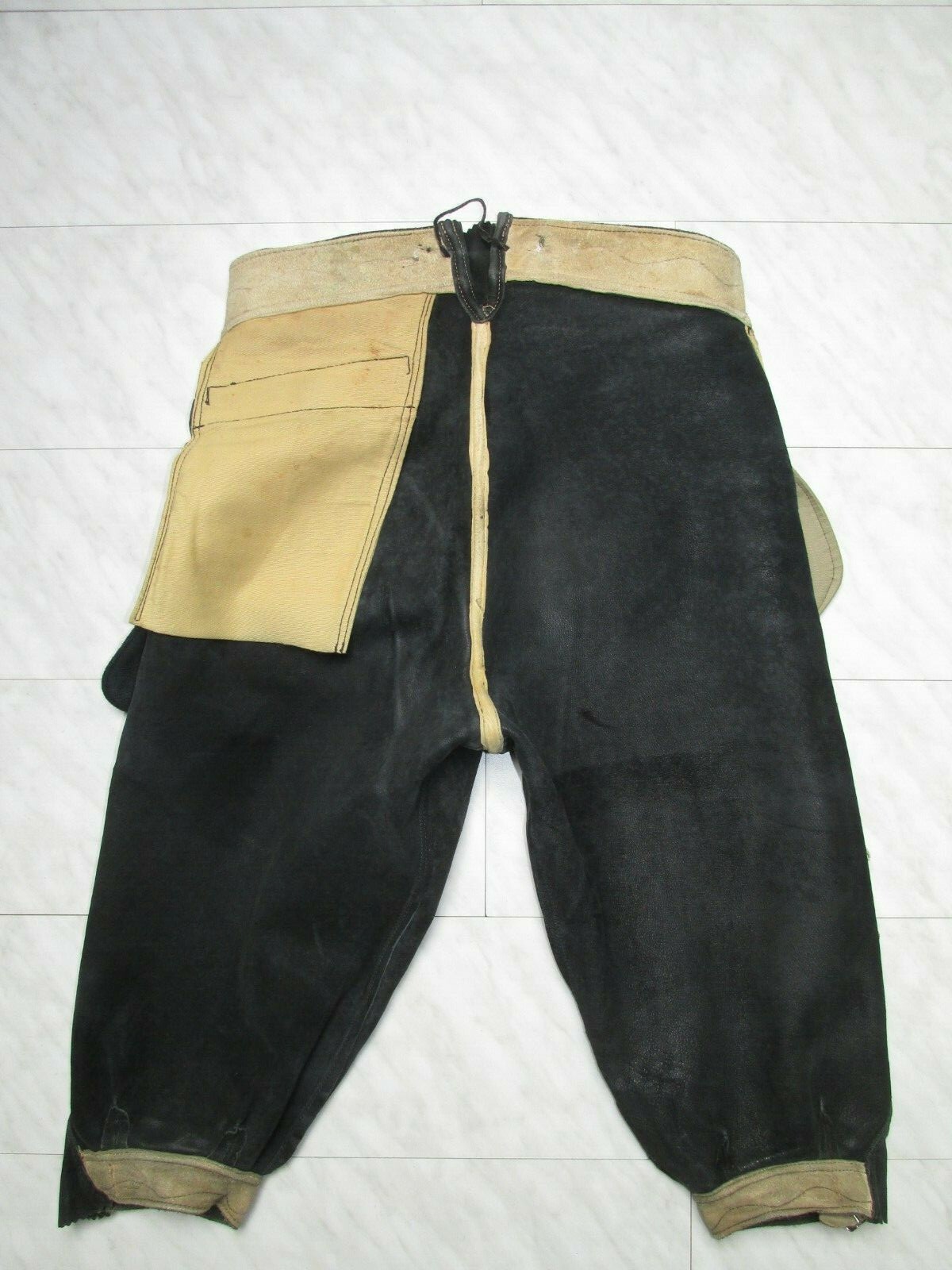 Vintage 50 60er Jahre Kniebund Lederhose Gay Größe 50 innen Glattleder: weich