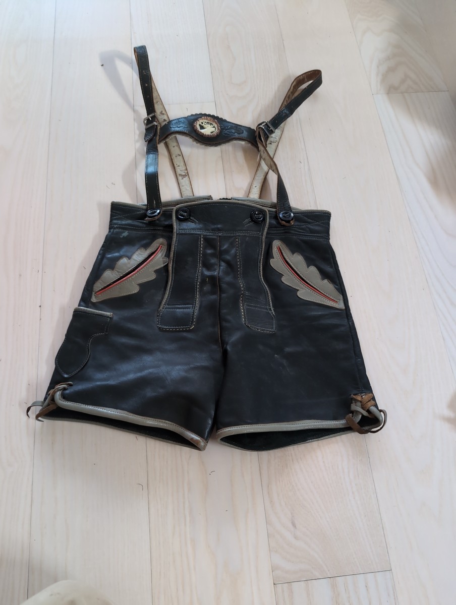 Traditional Bavarian Lederhosen with Suspenders