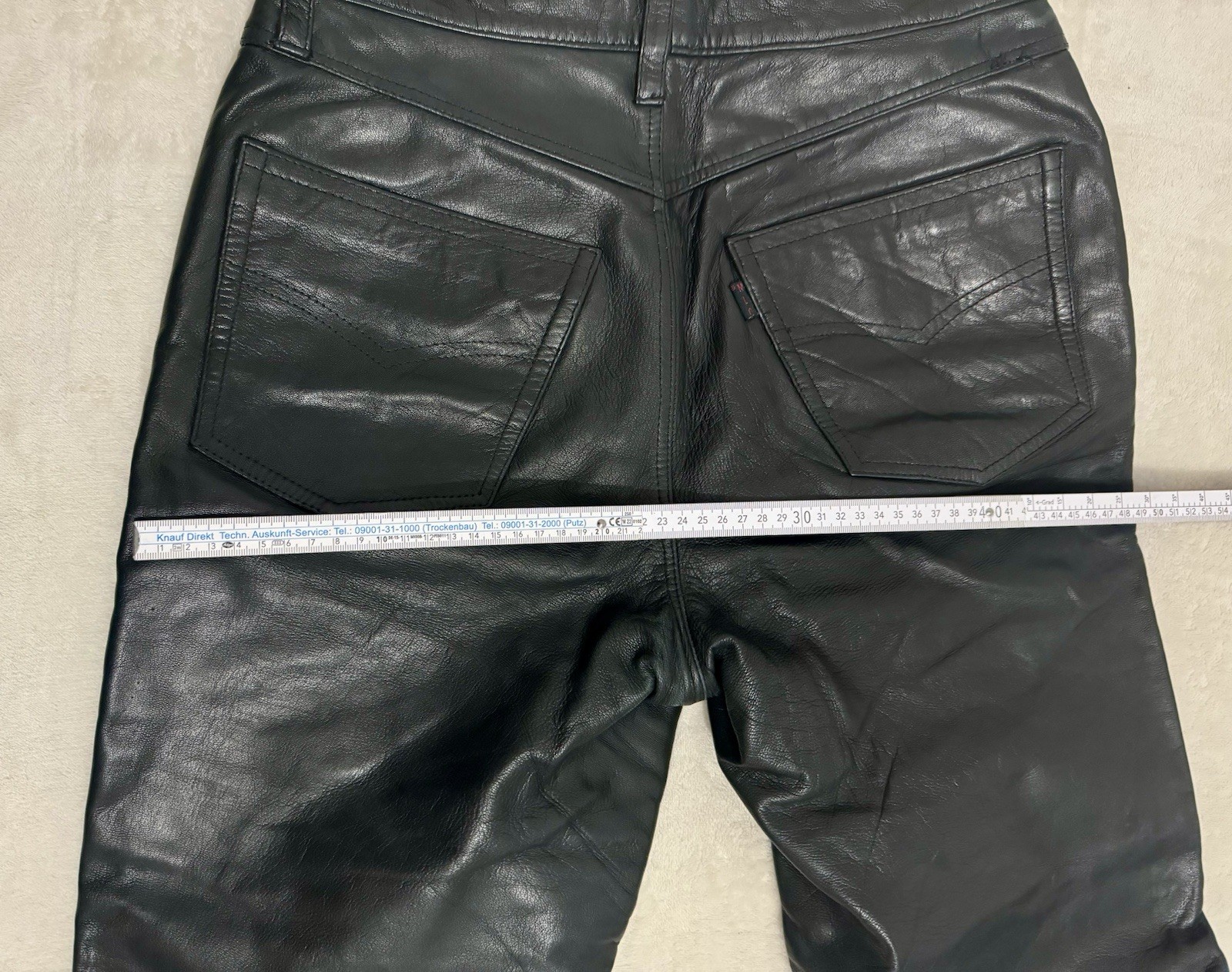 Genuine Leather Trousers Black