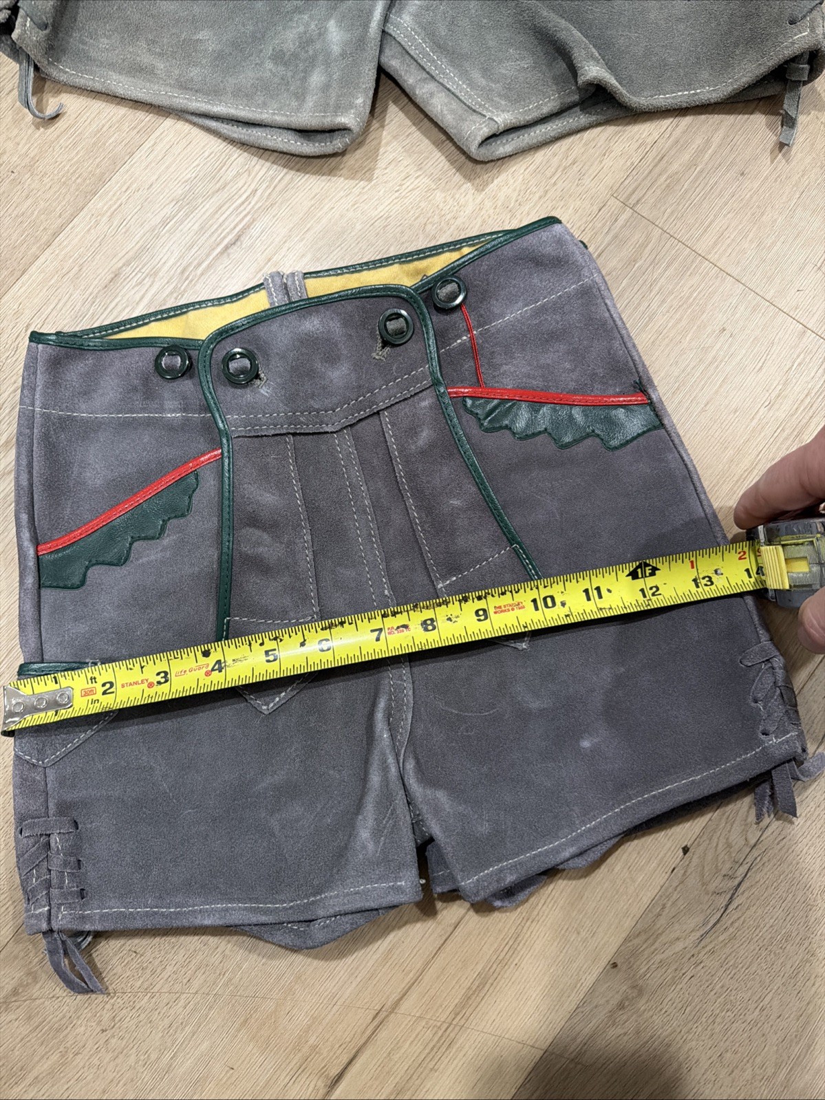 VINTAGE GERMAN LEDERHOSEN GRAY SUEDE LEATHER OKTOBERFEST FESTIVAL Childrens