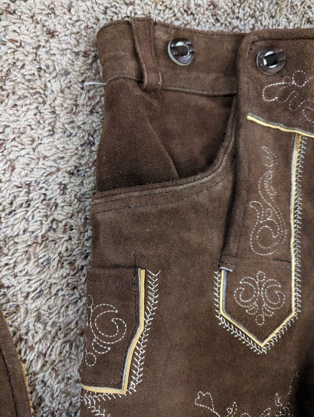 NWT Gaudi Leathers Mens Size 46 Brown Leather German Lederhosen