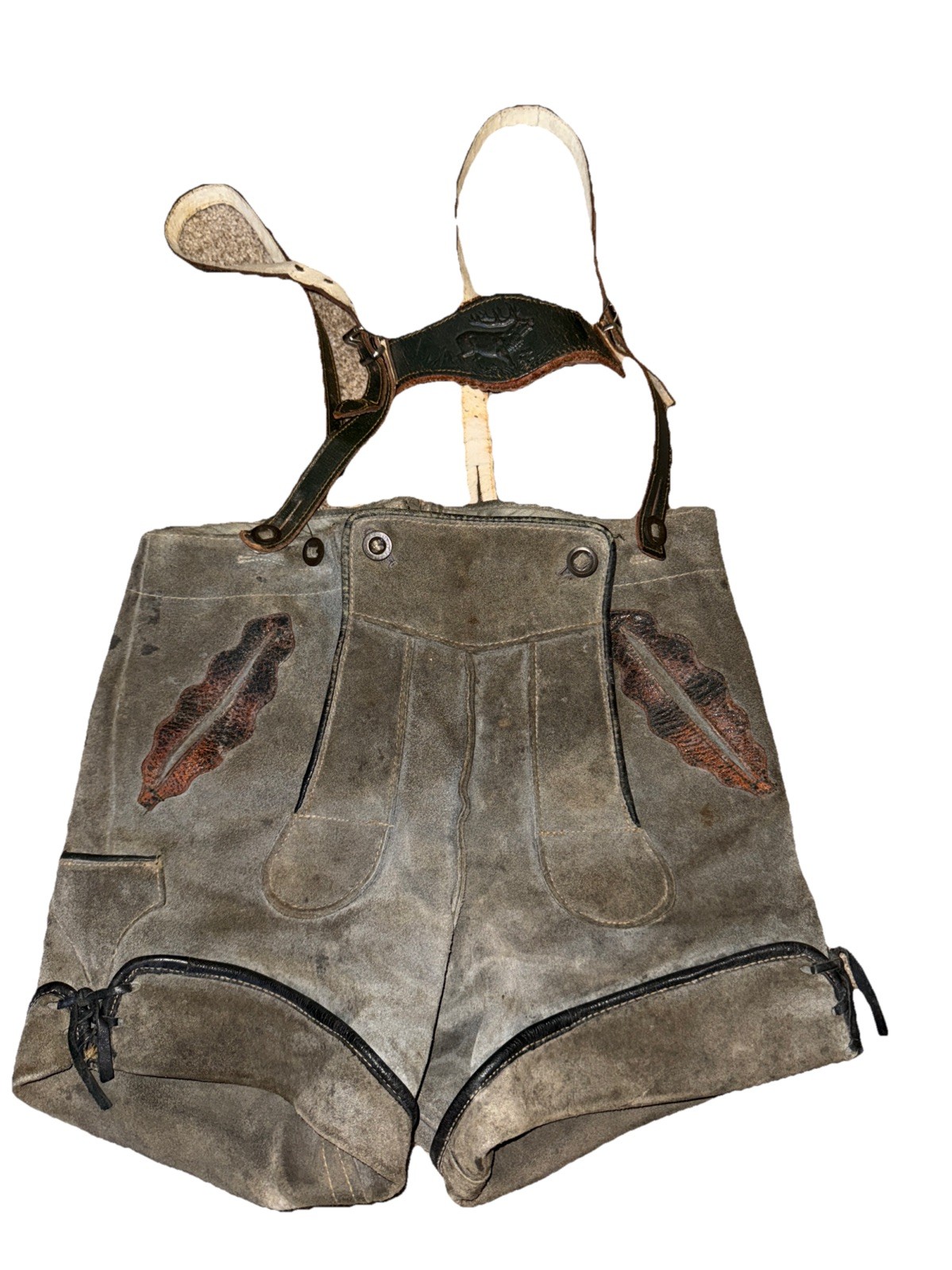 suede And Leather Authentic German Lederhosen Adult 10-VTG
