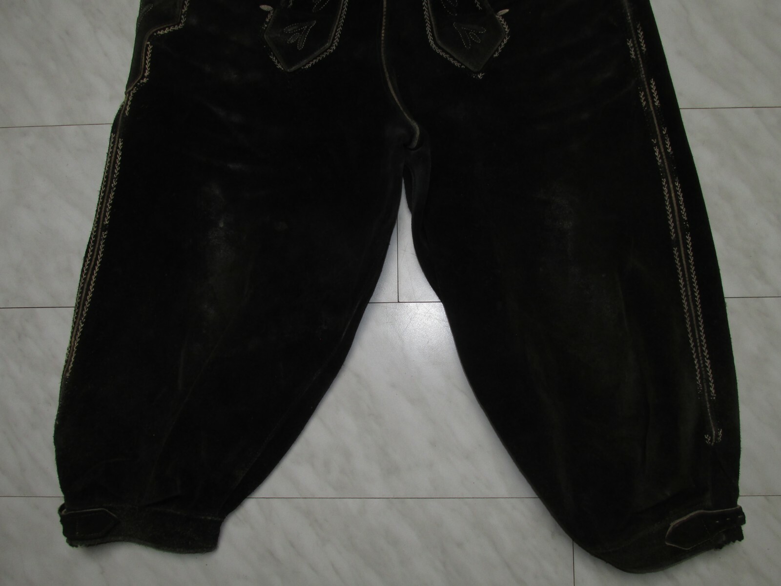 Vintage 50 60er Jahre Kniebund Lederhose Gay Größe 50 innen Glattleder: weich
