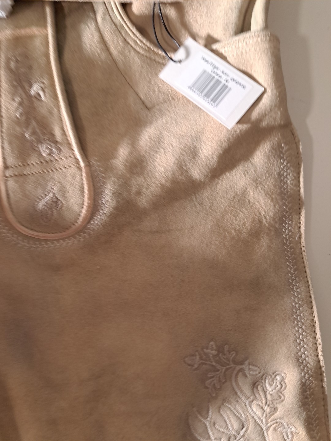 Stockerpoint Leather Pants Blonde Size 56 XXXXL New Edgar Korn Spotted Metal Buckle