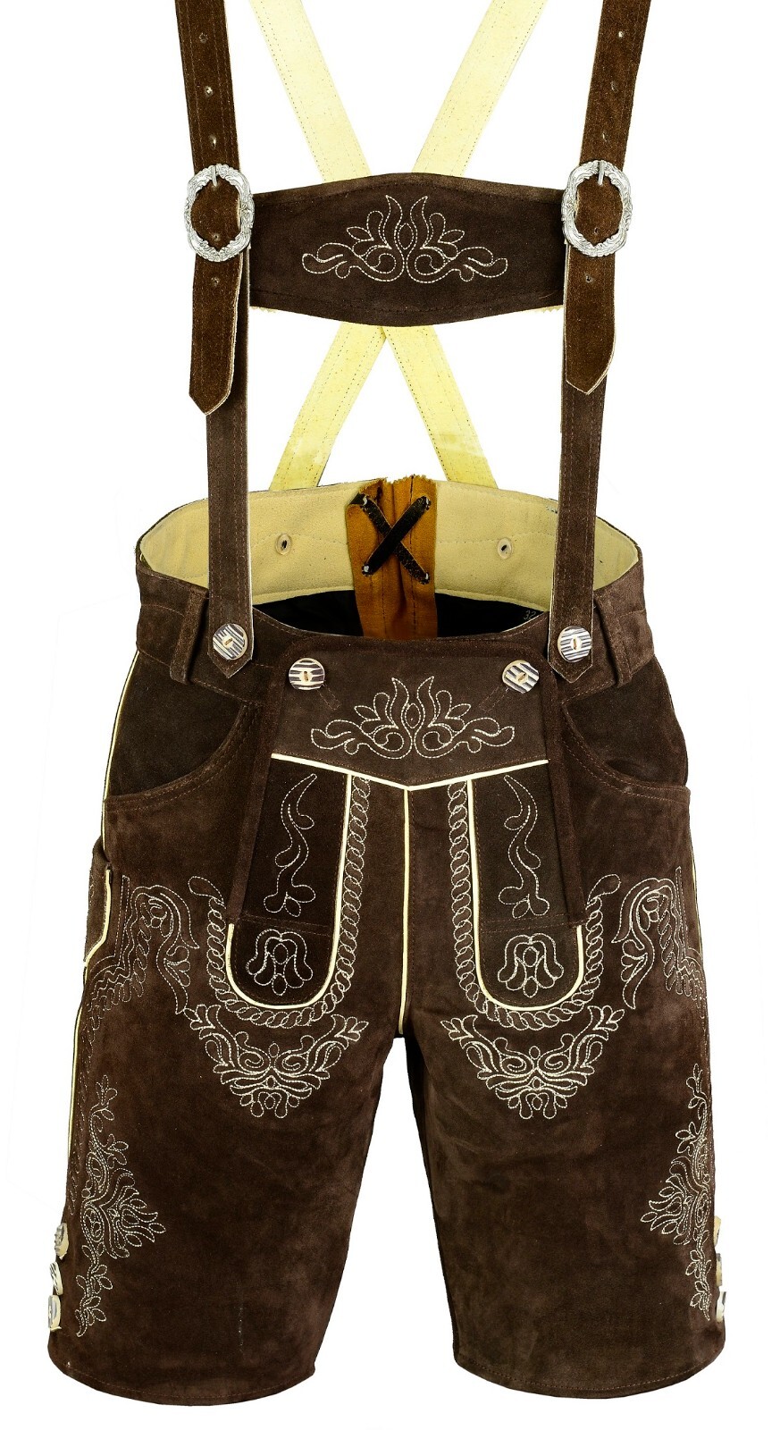 BAVARIAN TRACHTEN MEN WEAR OKTOBERFEST SHORTS LEDERHOSEN SHORTS 30″ TO 42″ SIZE