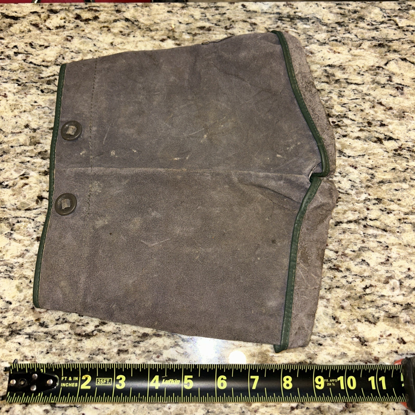 Lederhosen Child’s German Oktoberfest Leather Shorts Gray Vintage Size 19” X 11”