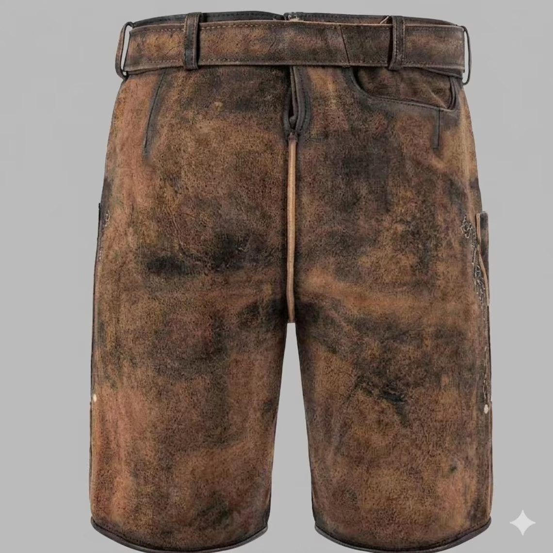 Authentic Bavarian Lederhosen | Handmade Suede Leather Trachten Shorts