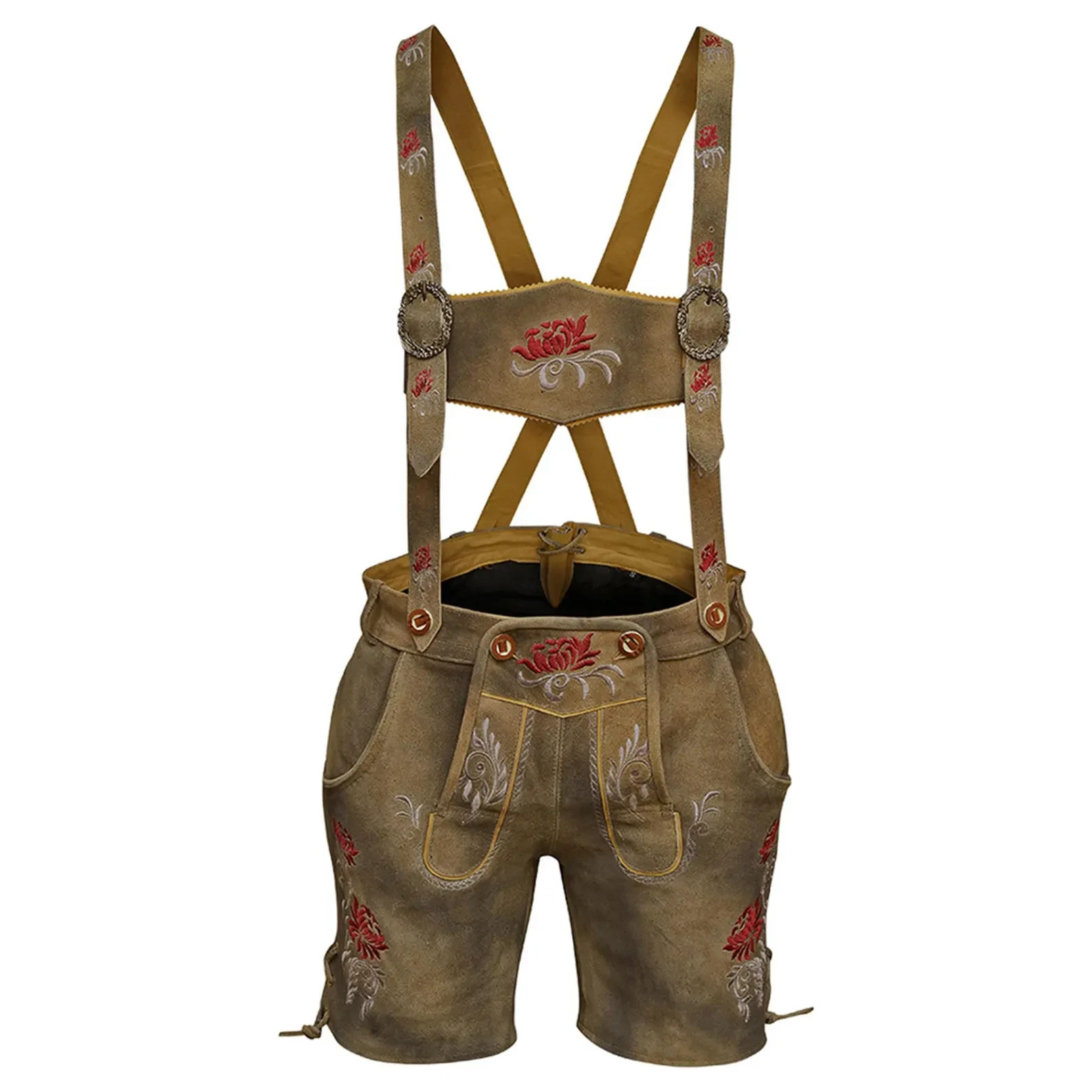 Womens Lederhosen Shorts Suede Leather | Oktoberfest Costume for Women | German