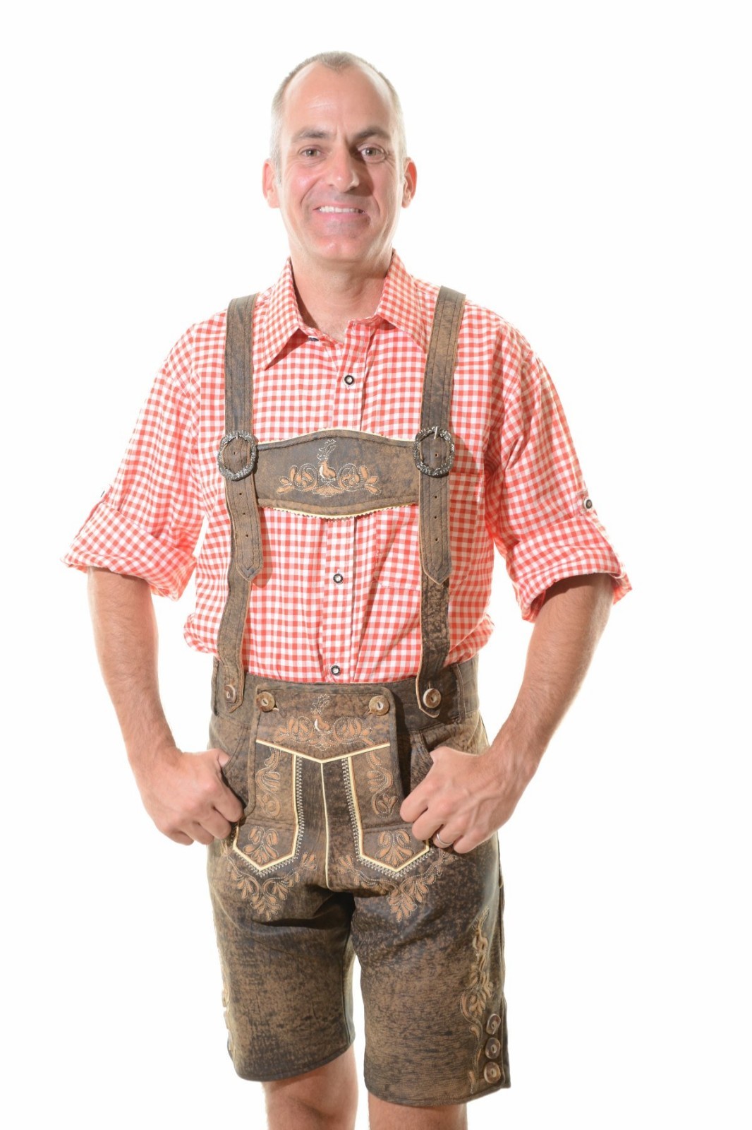Bavarian Oktoberfest Lederhosen Lamb Antique Leather Tracht Shorts #JODLER