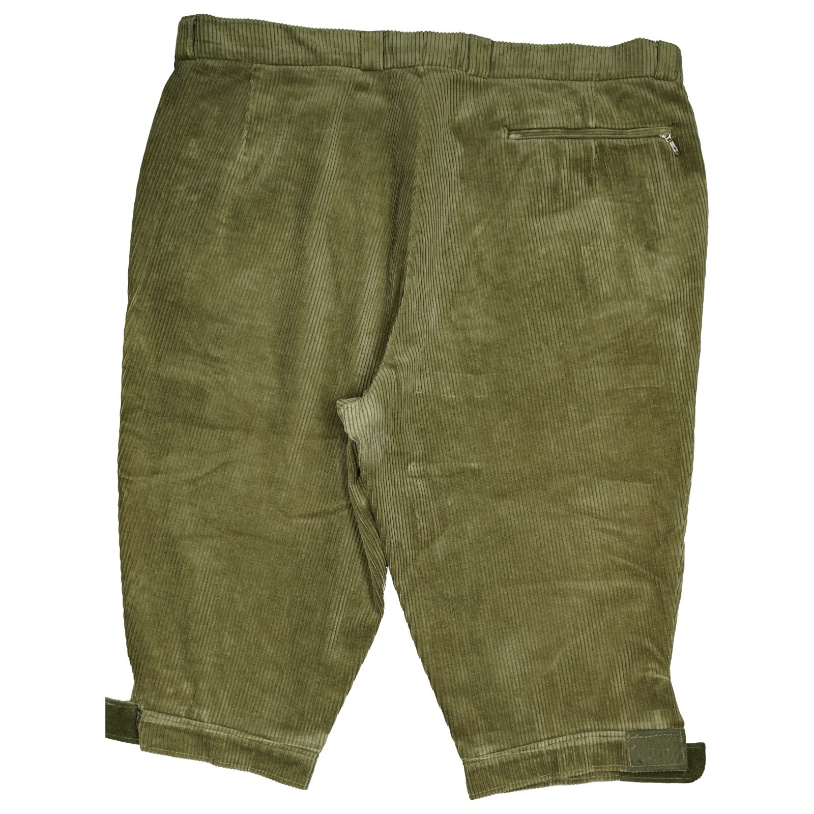 Busch 28 short army green men’s pants Oktoberfest traditional corduroy pants W40 XXL Hook and Loop