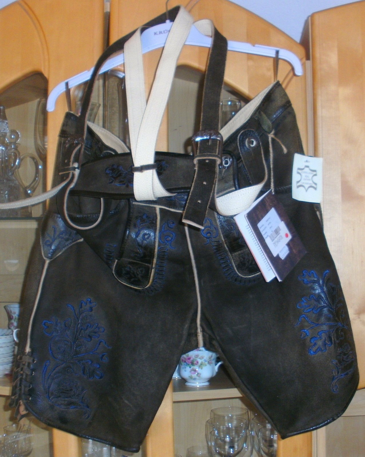 New traditional Lederhosen Country Maddox Bertolo dark brown NP €219, size 58