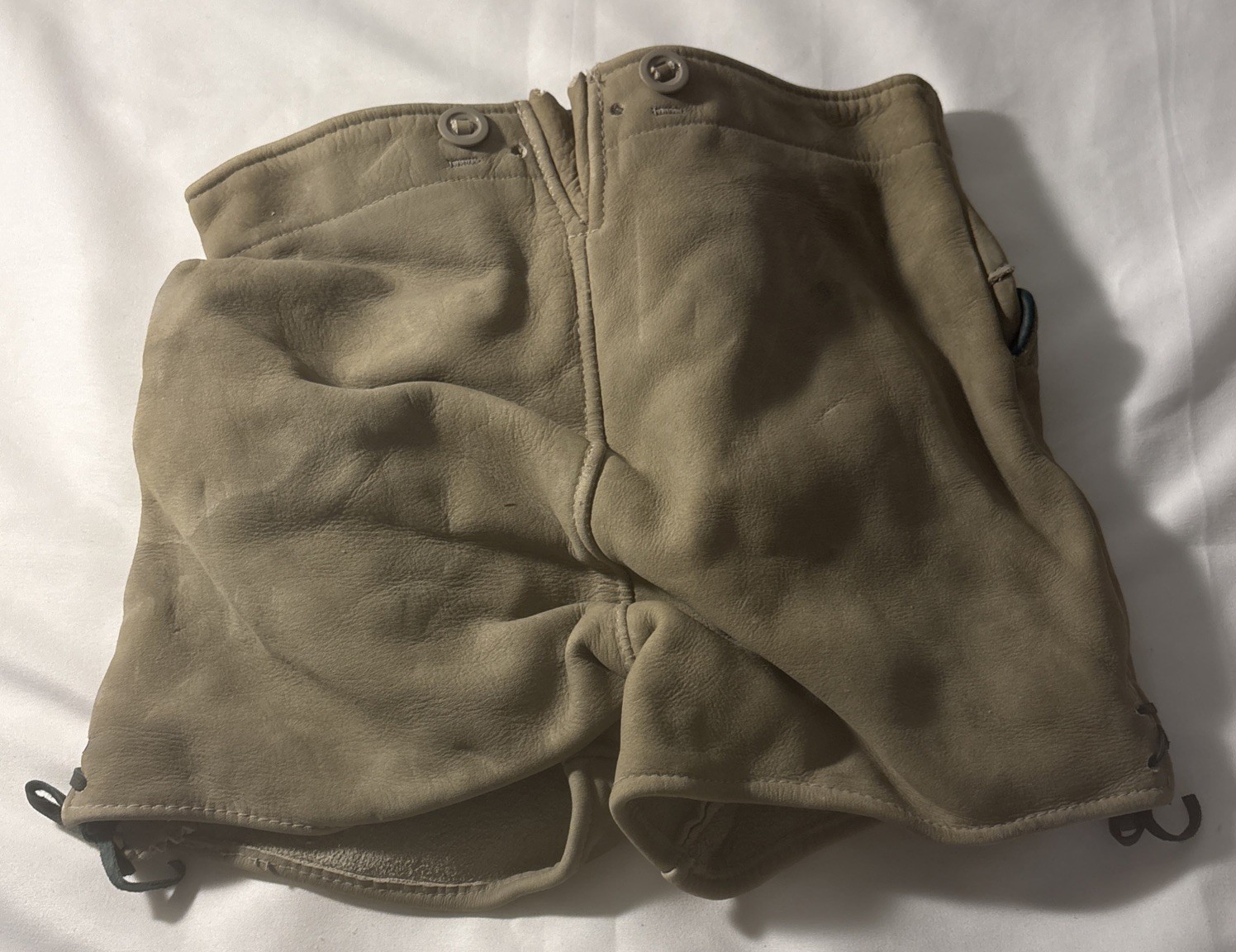 Vintage 3 German Lederhosen Shorts Suspender authentic Suede Leather Oktoberfest