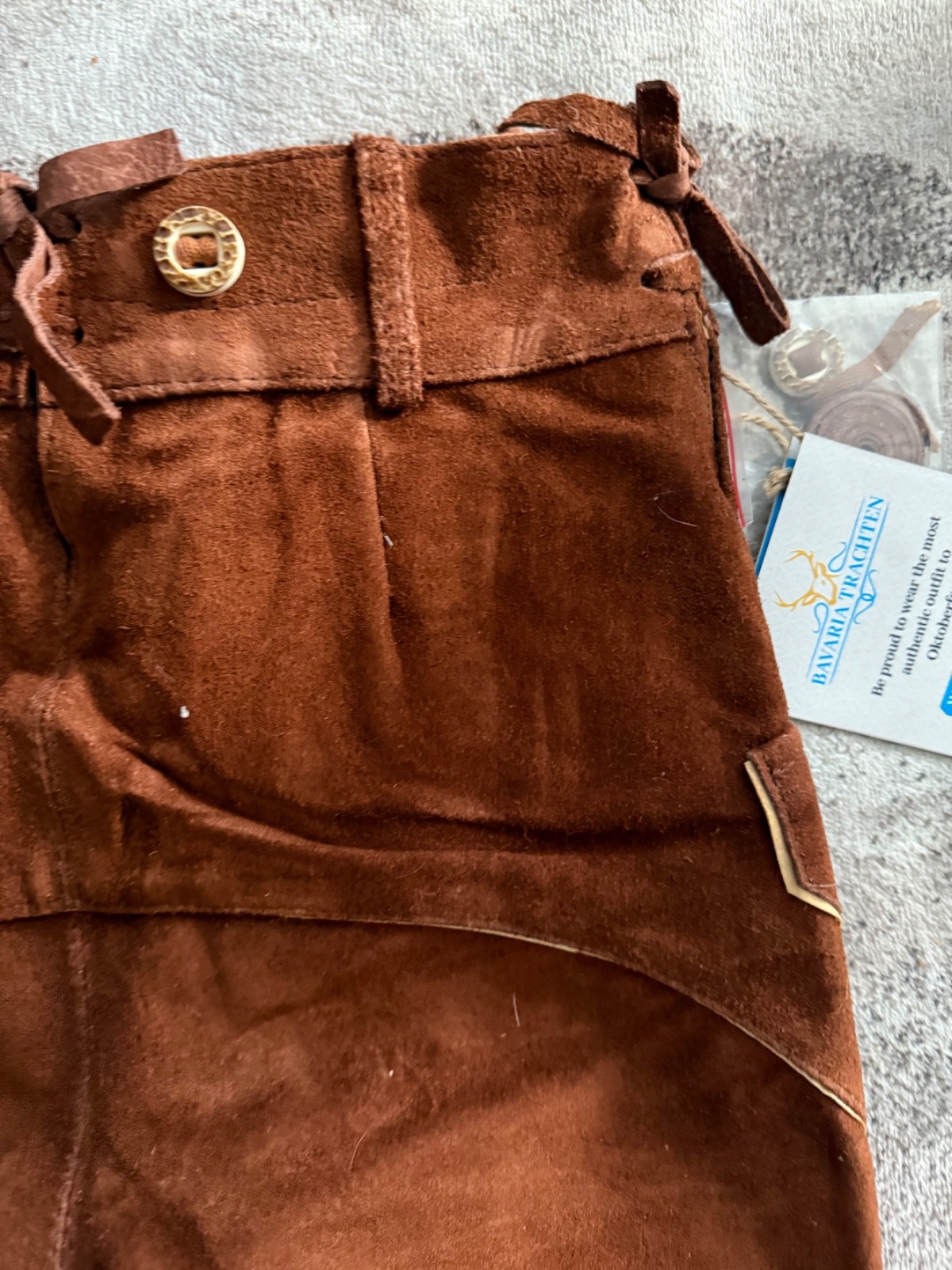 German Bavarian Lederhosen Shorts Childs size 11-14 / 146-164