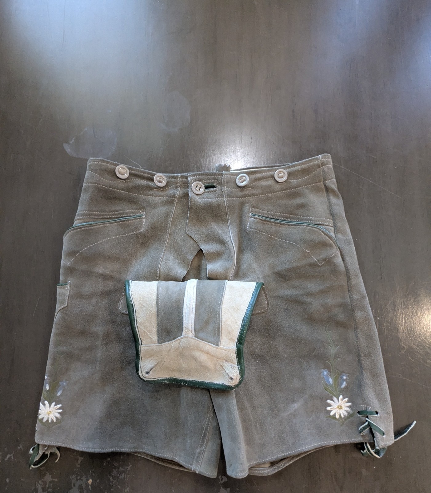 Vintage Lederhosen Suede Leather Made In Austria 30×17