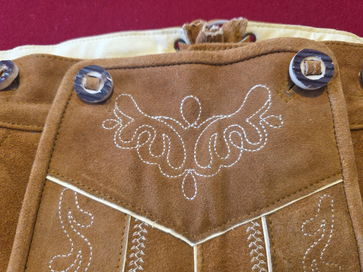 Otto Almbock Lederhosen Pants Men’s 35 Eu50 Suede German Oktoberfest Embroidered