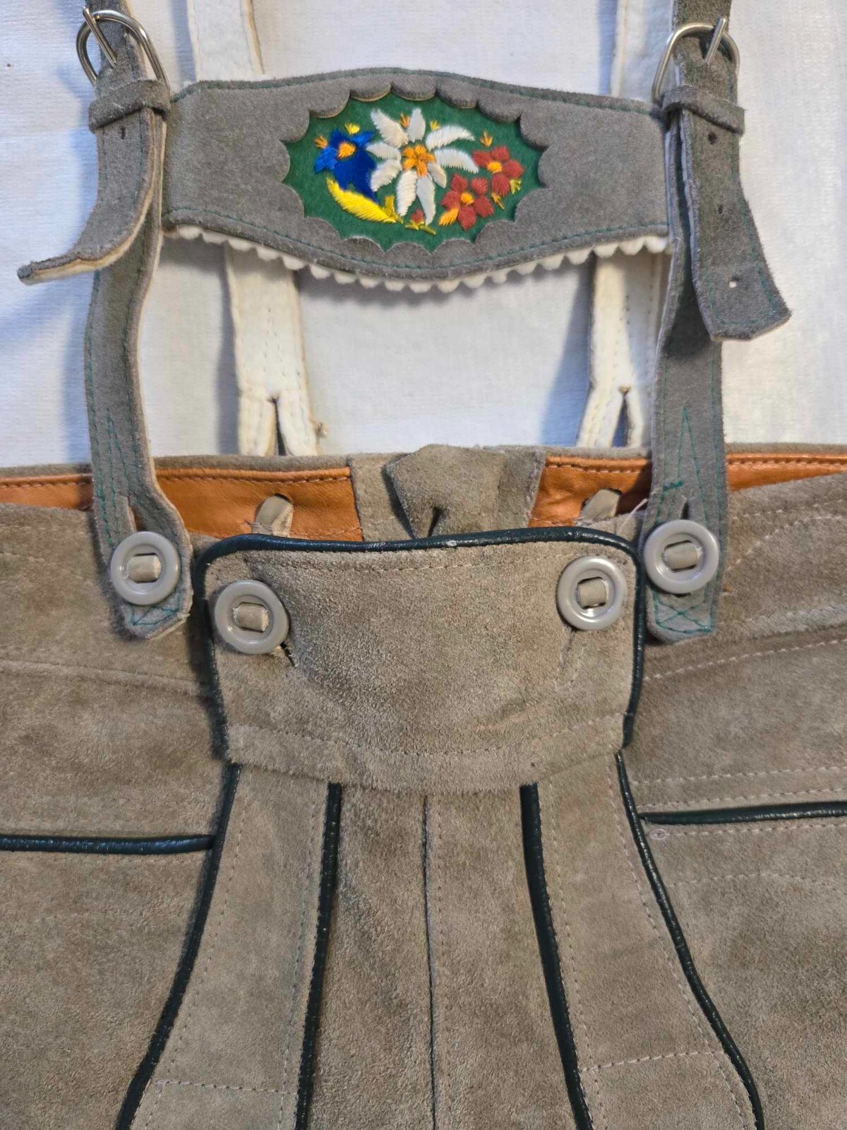 Boy’s Lederhosen Vintage Leather Suede Shorts Authentic German Made