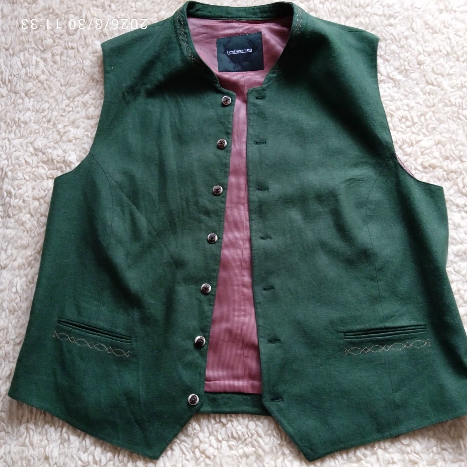 Tofana TYROL OKTOBERFEST DIRNDL MEN’S sleeveless jacket SIZE 58