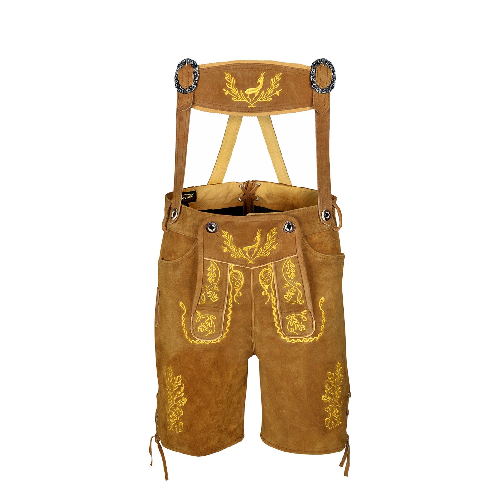 Mens Suede Leather Lederhosen Nowitzki Oktoberfest Bavarian Men Trachten Outfit