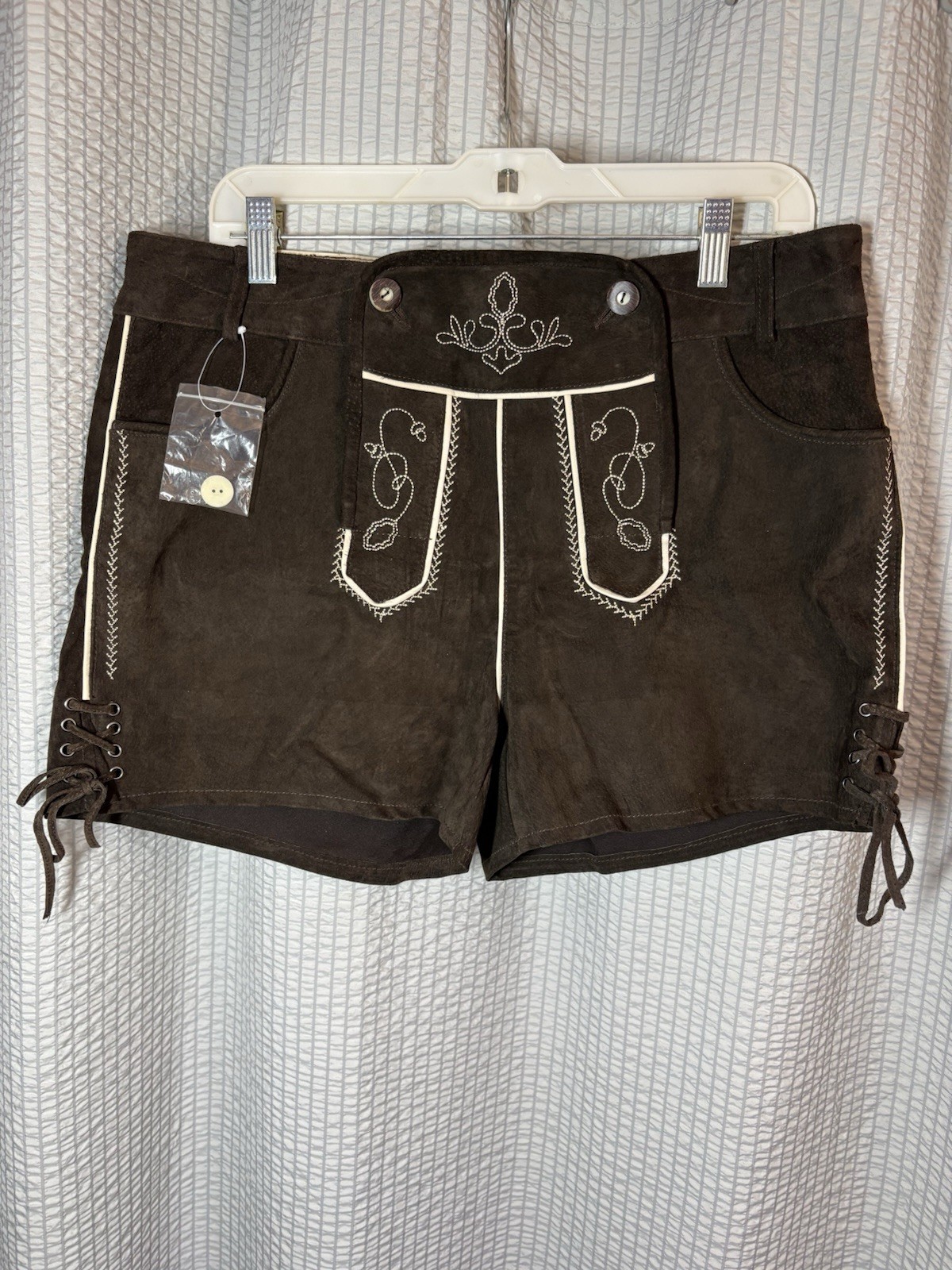 Waldschutz Lederhosen Men’s Size 42 (EU) Traditional Suede Leather