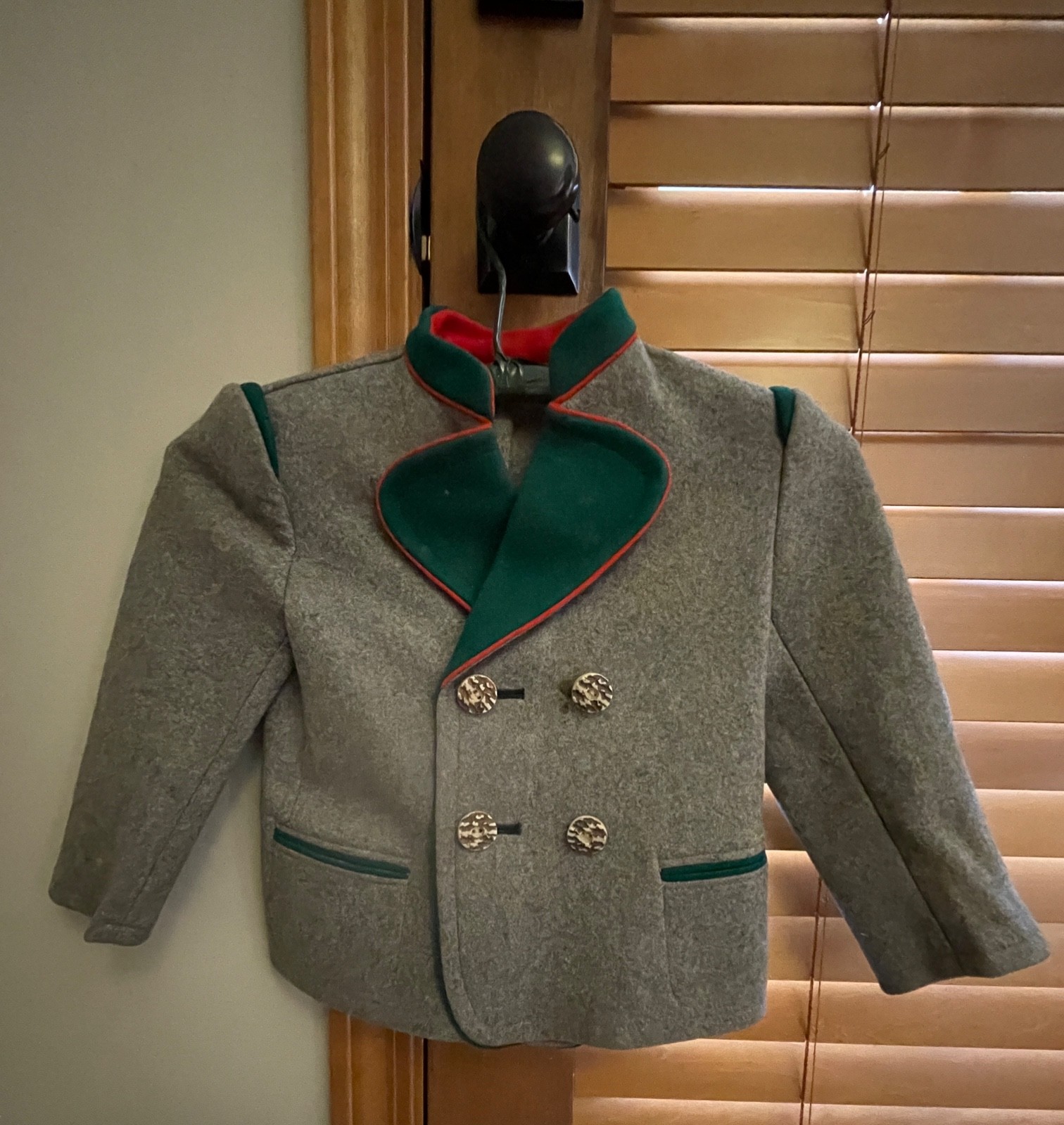 Vintage Child’s German Bavarian Lederhosen Suspenders and Jacket