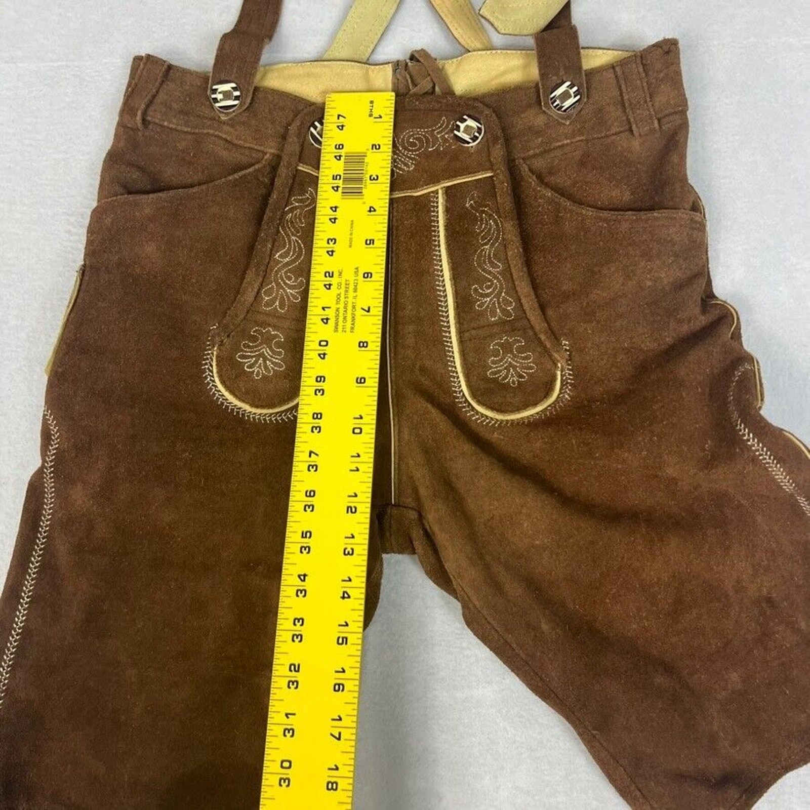 Gaudi Leathers Bavarian Oktoberfest Shorts 48 German Tracht Outfit Dark Brown