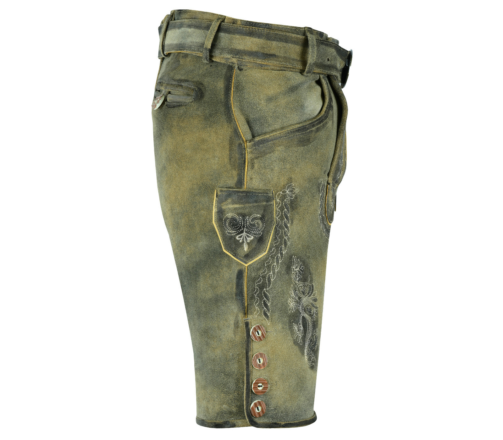 Men’s costume leather pants short costume leather pants with belt size 46-60 le31-33