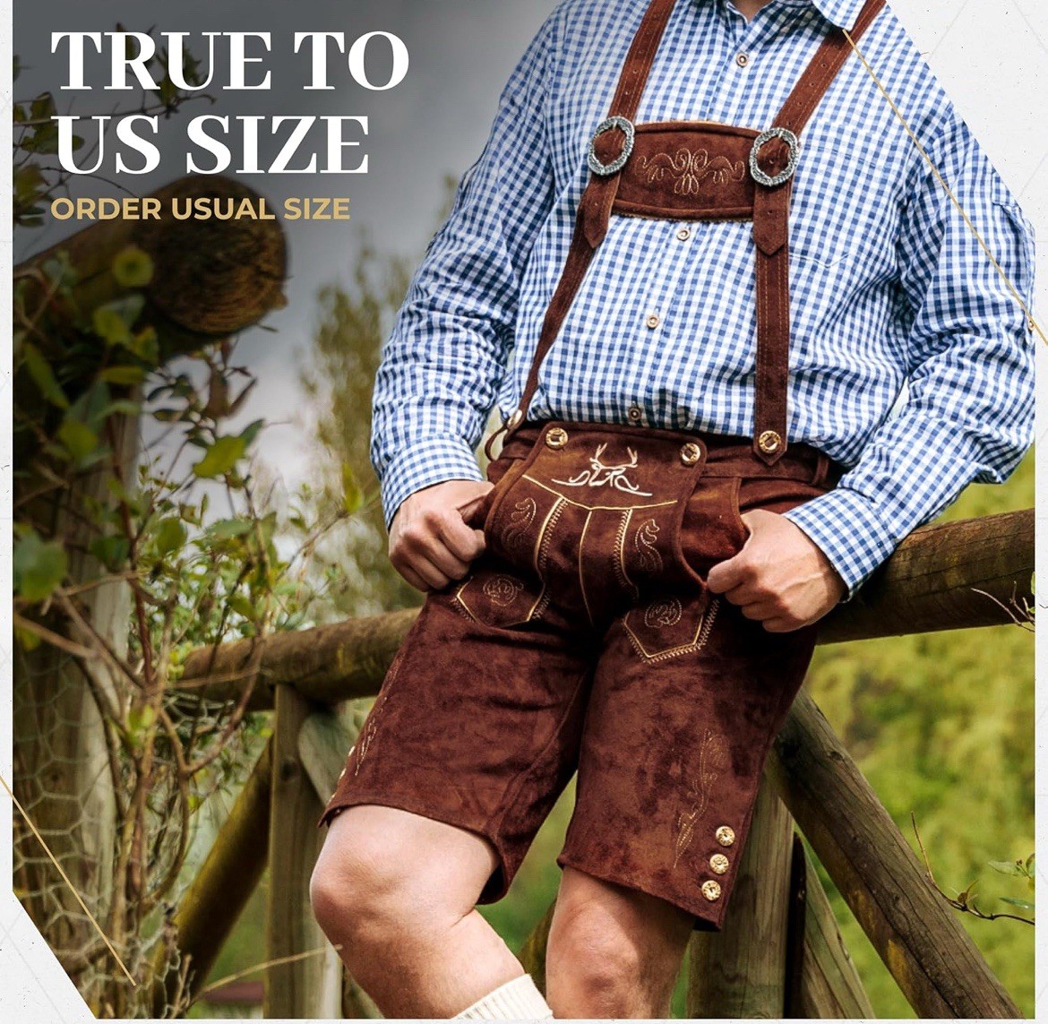 Trachtenset Oktoberfest Bavaria Trachten Lederhosen Bundhosen size 30