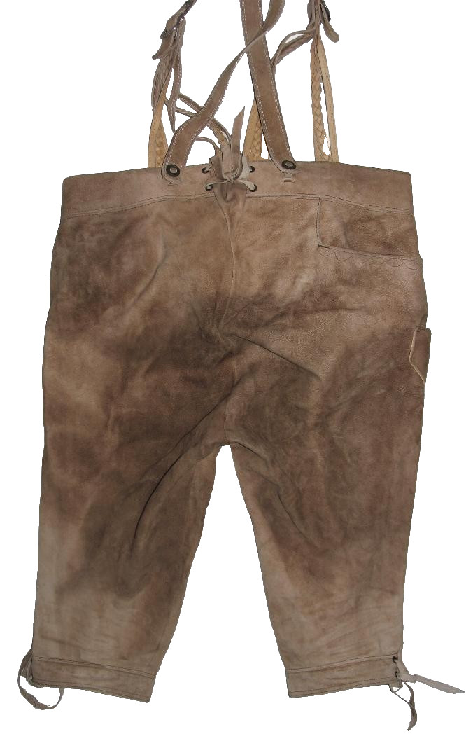 Distler – Men’sCostume/Traditional Costume Kniebund- Leather Pants IN Khaki Size