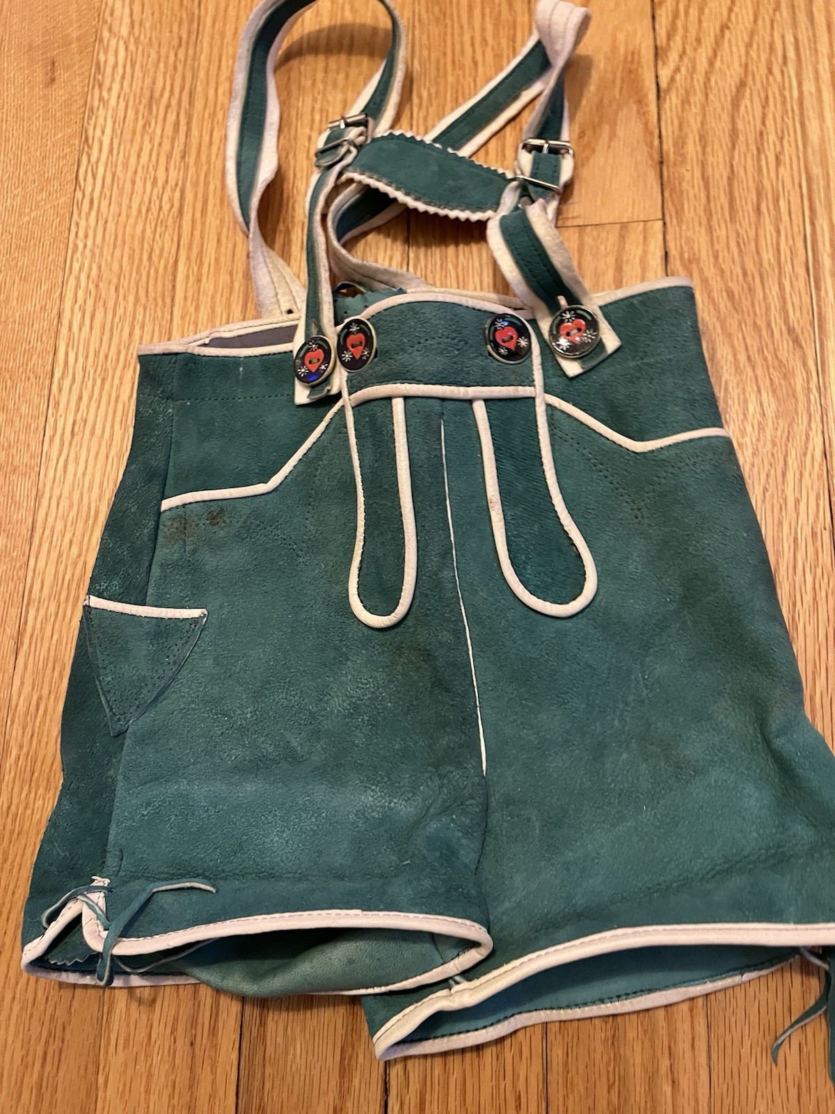 Vintage German Lederhosen Suede Leather Bavarian Boys- Child Shorts Octoberfest