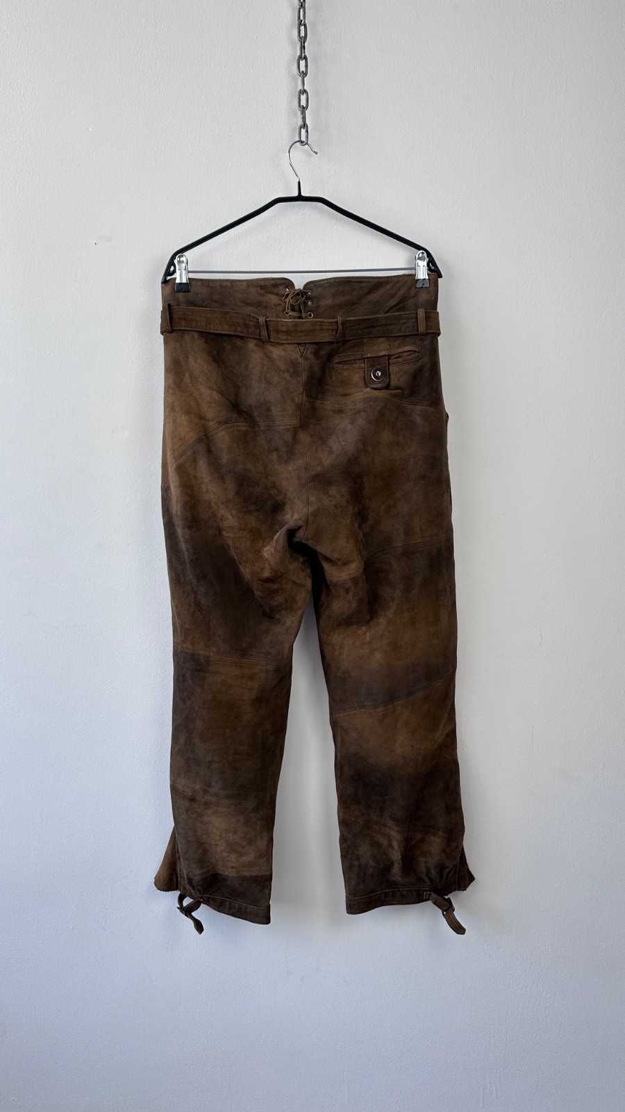 Amtmann Austria Vintage Suede Leather Trachten Pants Lederhosen Breeches Size 50