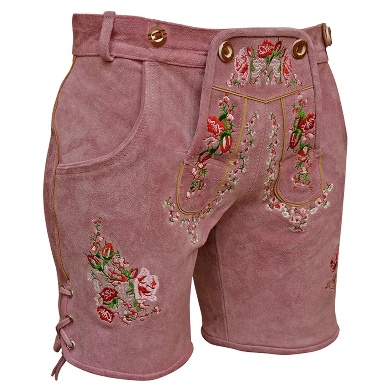 Womens Lederhosen Shorts Suede Leather | Oktoberfest Costume for Women | German