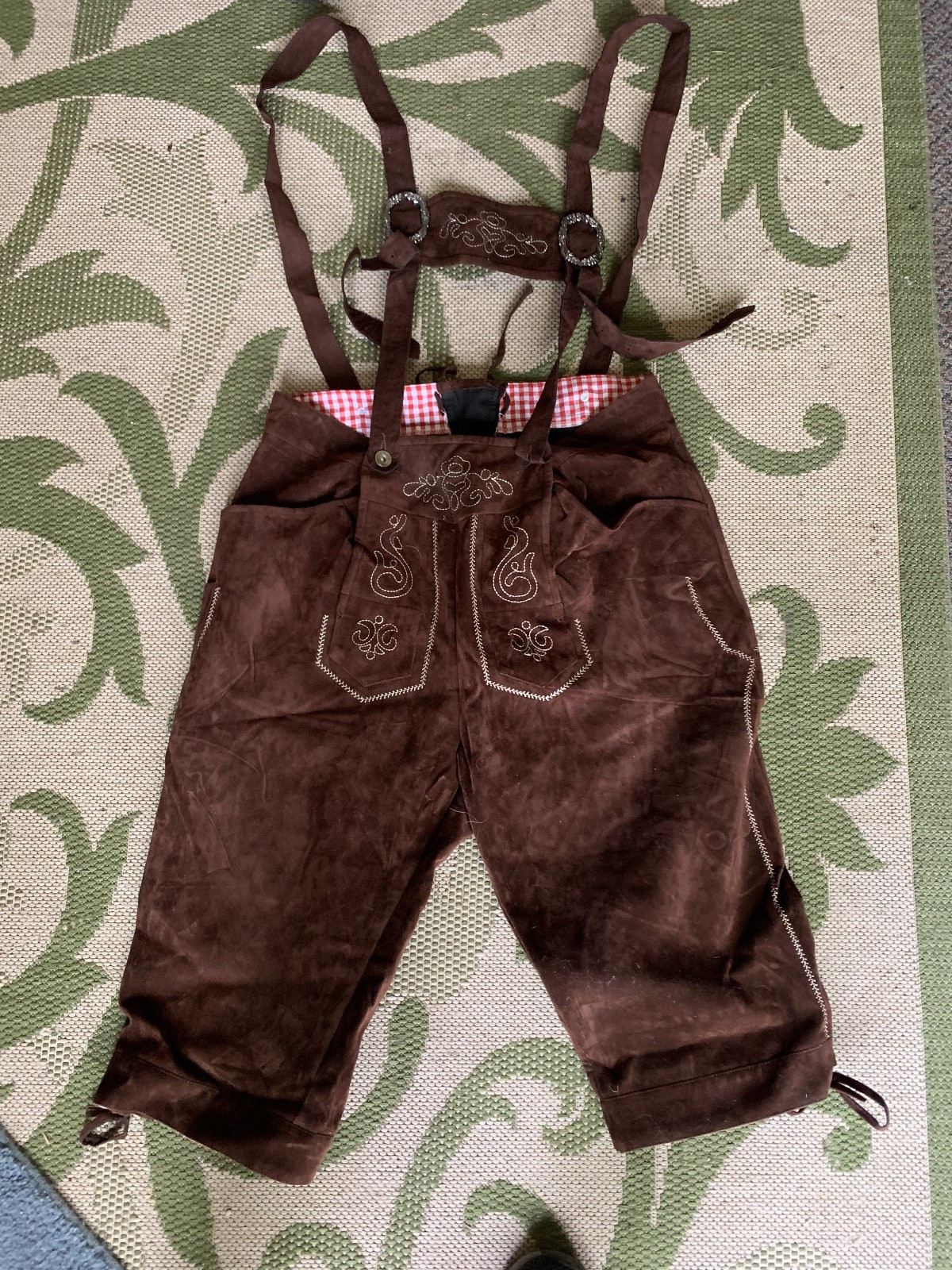 Lederhosen Men Oktoberfest – Brown – WAIST SIZE ~38″ – KOJOOIN Quality Brand