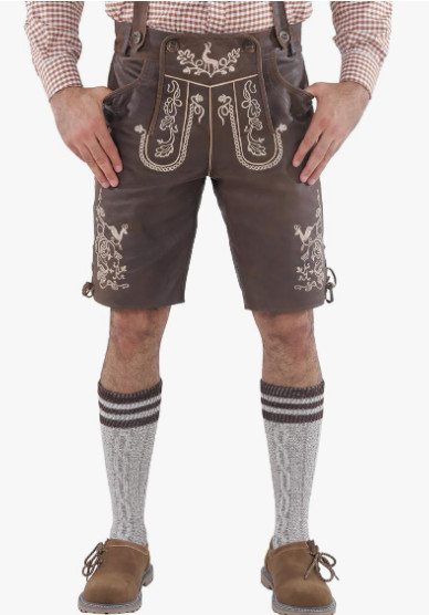 Authentic Lederhosen Men – German Oktoberfest Outfit Men – Genuine Leather