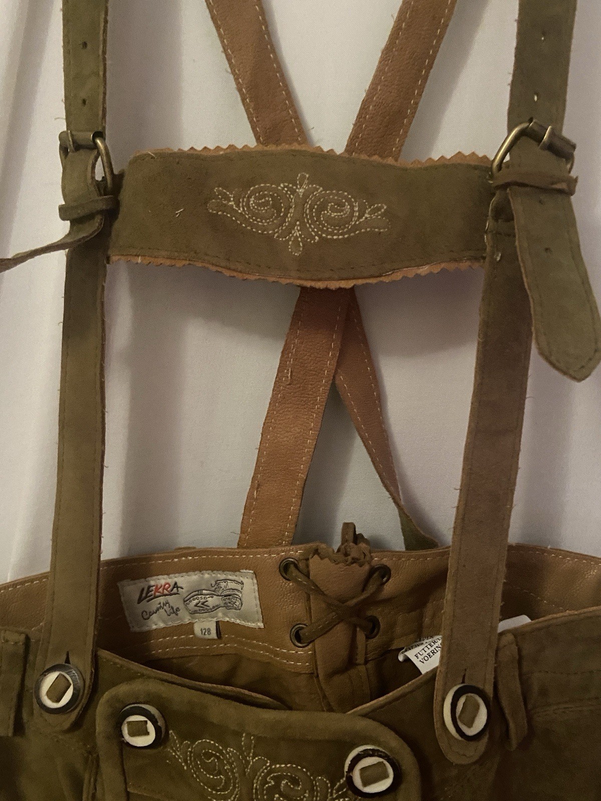 Vintage Lekra Country life Leather Boys German Lederhosen