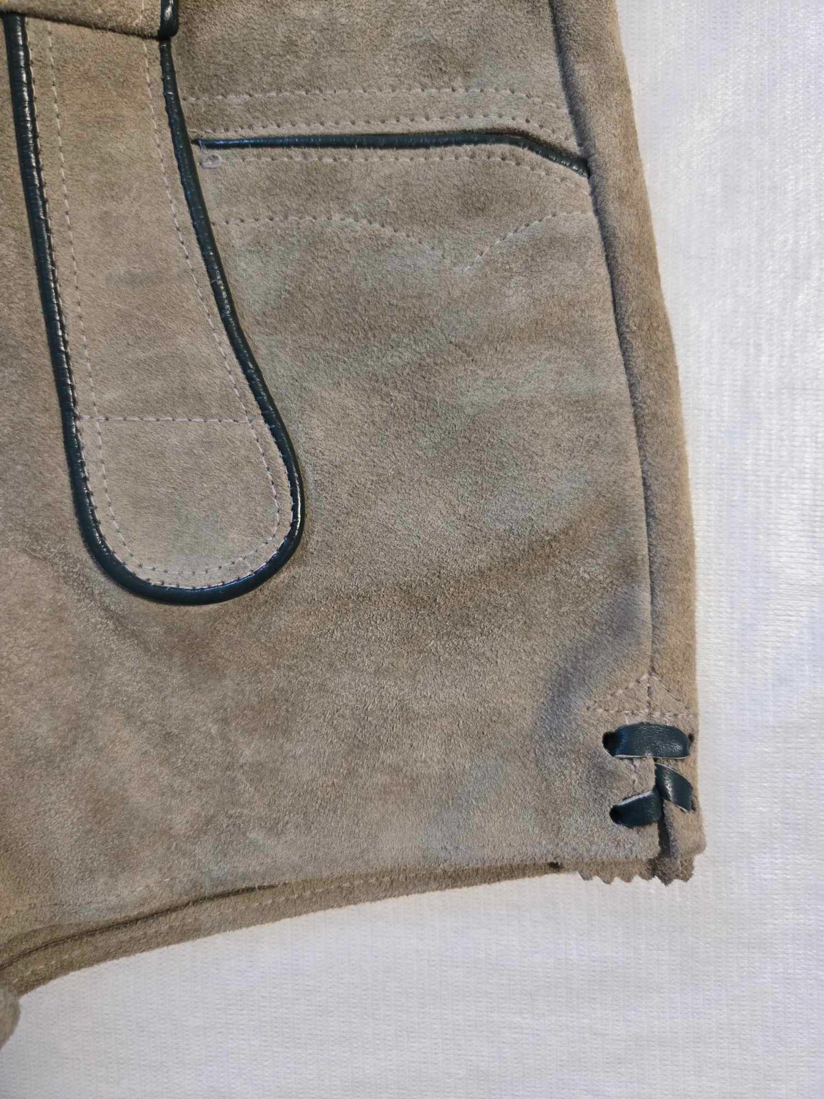 Boy’s Lederhosen Vintage Leather Suede Shorts Authentic German Made
