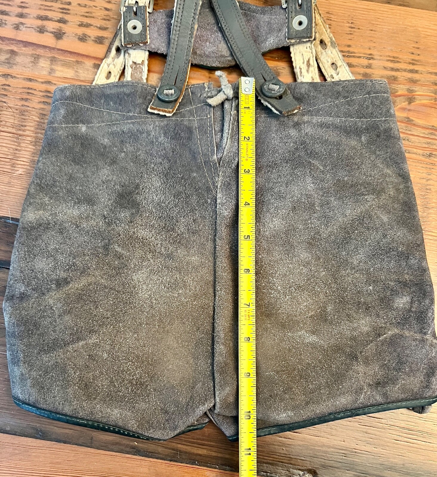 Vintage 60’s Authentic Traditional Suede Lederhosen German Suspender Boys Shorts